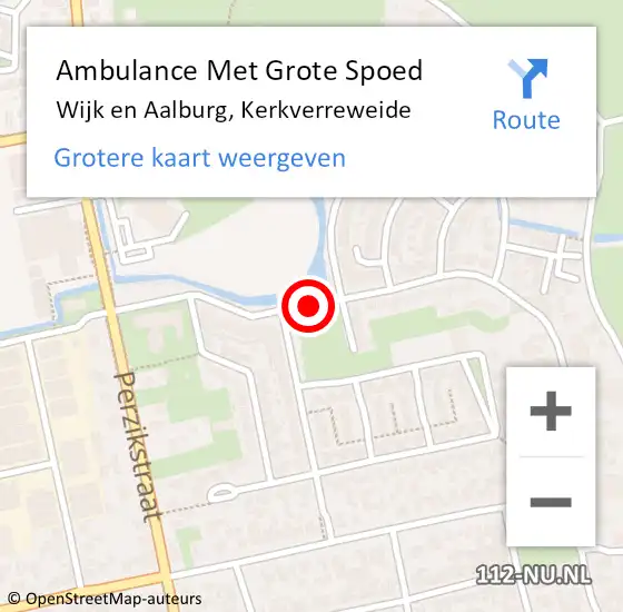 Locatie op kaart van de 112 melding: Ambulance Met Grote Spoed Naar Wijk en Aalburg, Kerkverreweide op 25 januari 2020 01:01