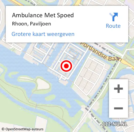 Locatie op kaart van de 112 melding: Ambulance Met Spoed Naar Rhoon, Paviljoen op 25 januari 2020 12:59