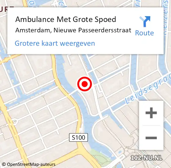 Locatie op kaart van de 112 melding: Ambulance Met Grote Spoed Naar Amsterdam, Nieuwe Passeerdersstraat op 25 januari 2020 15:32