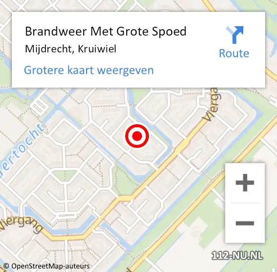 Locatie op kaart van de 112 melding: Brandweer Met Grote Spoed Naar Mijdrecht, Kruiwiel op 25 januari 2020 15:40