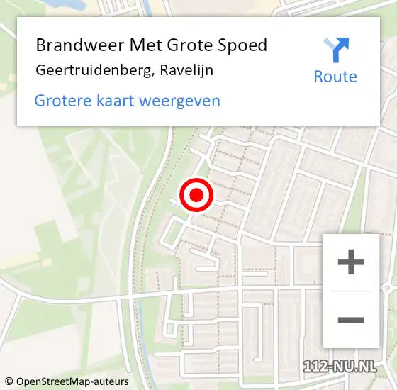 Locatie op kaart van de 112 melding: Brandweer Met Grote Spoed Naar Geertruidenberg, Ravelijn op 25 januari 2020 16:27