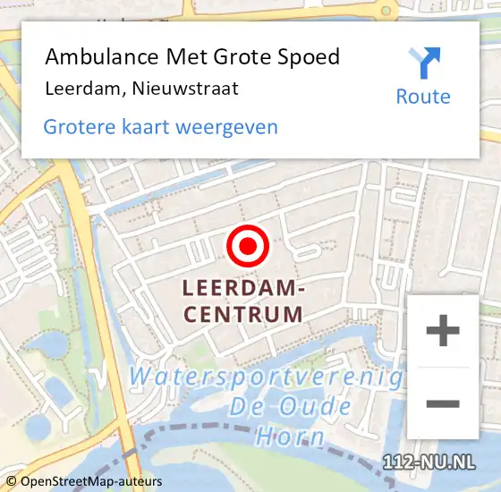 Locatie op kaart van de 112 melding: Ambulance Met Grote Spoed Naar Leerdam, Nieuwstraat op 25 januari 2020 20:20