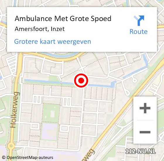 Locatie op kaart van de 112 melding: Ambulance Met Grote Spoed Naar Amersfoort, Inzet op 26 januari 2020 01:00