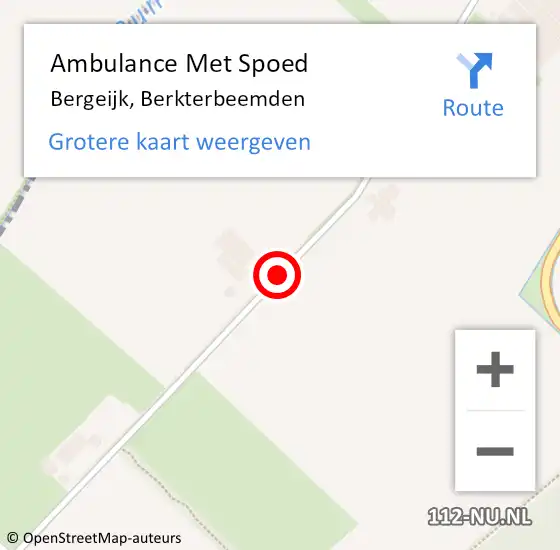 Locatie op kaart van de 112 melding: Ambulance Met Spoed Naar Bergeijk, Berkterbeemden op 26 januari 2020 13:41