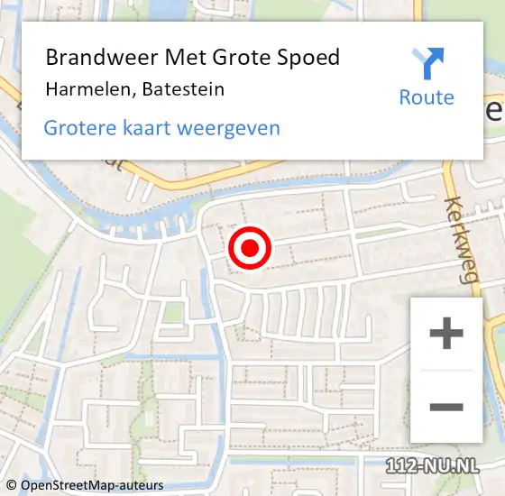 Locatie op kaart van de 112 melding: Brandweer Met Grote Spoed Naar Harmelen, Batestein op 26 januari 2020 15:18