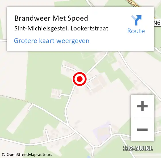 Locatie op kaart van de 112 melding: Brandweer Met Spoed Naar Sint-Michielsgestel, Lookertstraat op 26 januari 2020 18:01