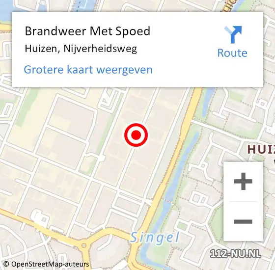 Locatie op kaart van de 112 melding: Brandweer Met Spoed Naar Huizen, Nijverheidsweg op 26 januari 2020 18:02