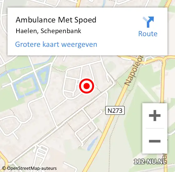 Locatie op kaart van de 112 melding: Ambulance Met Spoed Naar Haelen, Schepenbank op 27 januari 2020 17:27