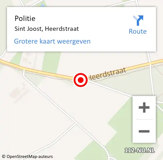 Locatie op kaart van de 112 melding: Politie Sint Joost, Heerdstraat op 27 januari 2020 19:07