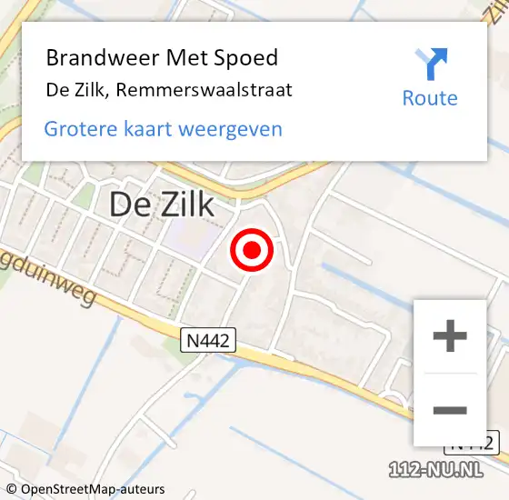 Locatie op kaart van de 112 melding: Brandweer Met Spoed Naar De Zilk, Remmerswaalstraat op 26 april 2014 18:32