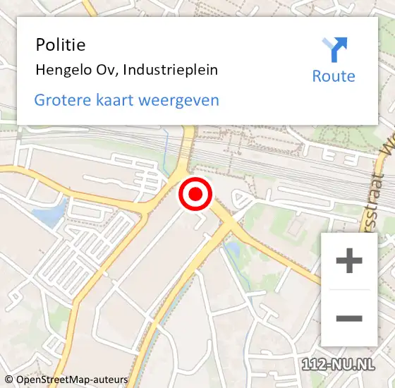 Locatie op kaart van de 112 melding: Politie Hengelo Ov, Industrieplein op 28 januari 2020 00:31