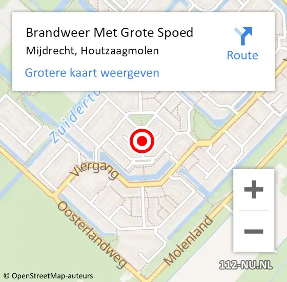 Locatie op kaart van de 112 melding: Brandweer Met Grote Spoed Naar Mijdrecht, Houtzaagmolen op 28 januari 2020 03:51