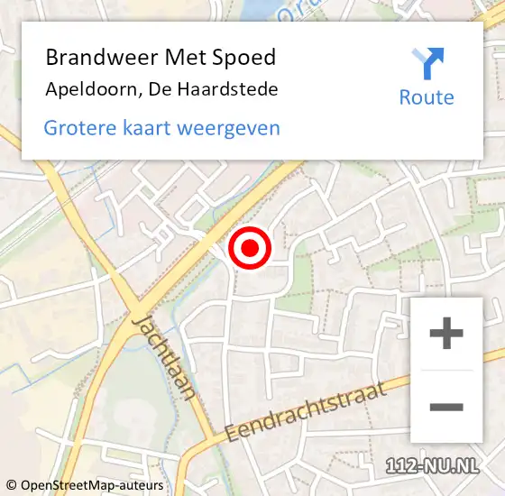 Locatie op kaart van de 112 melding: Brandweer Met Spoed Naar Apeldoorn, De Haardstede op 26 april 2014 18:44