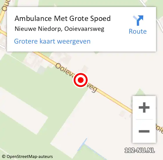 Locatie op kaart van de 112 melding: Ambulance Met Grote Spoed Naar Nieuwe Niedorp, Ooievaarsweg op 28 januari 2020 07:55