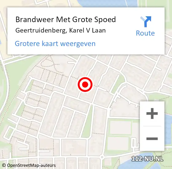 Locatie op kaart van de 112 melding: Brandweer Met Grote Spoed Naar Geertruidenberg, Karel V Laan op 28 januari 2020 23:13