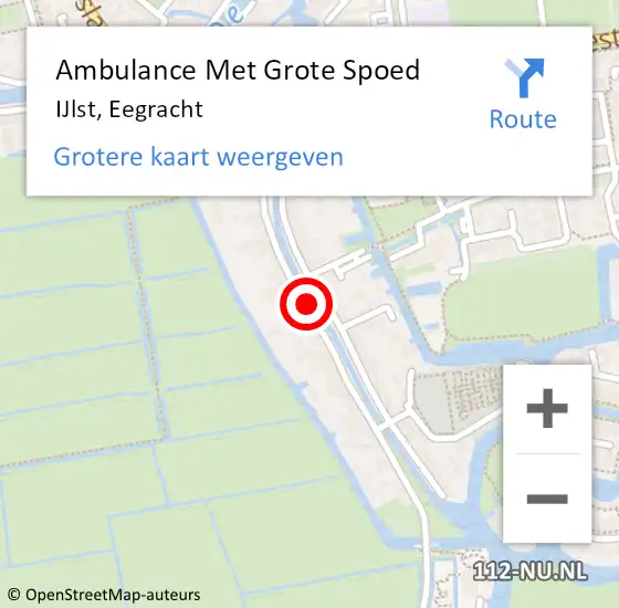 Locatie op kaart van de 112 melding: Ambulance Met Grote Spoed Naar IJlst, Eegracht op 29 januari 2020 11:23