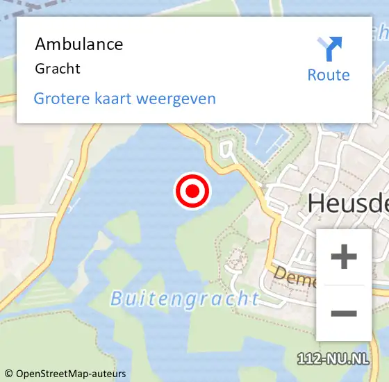 Locatie op kaart van de 112 melding: Ambulance Gracht op 29 januari 2020 17:13