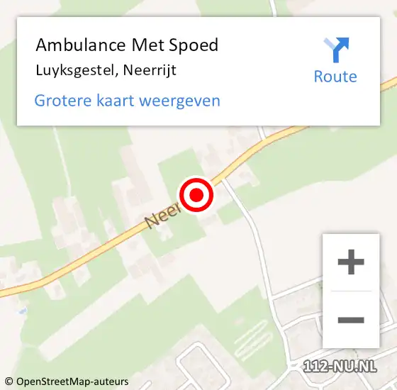 Locatie op kaart van de 112 melding: Ambulance Met Spoed Naar Luyksgestel, Neerrijt op 29 januari 2020 17:29