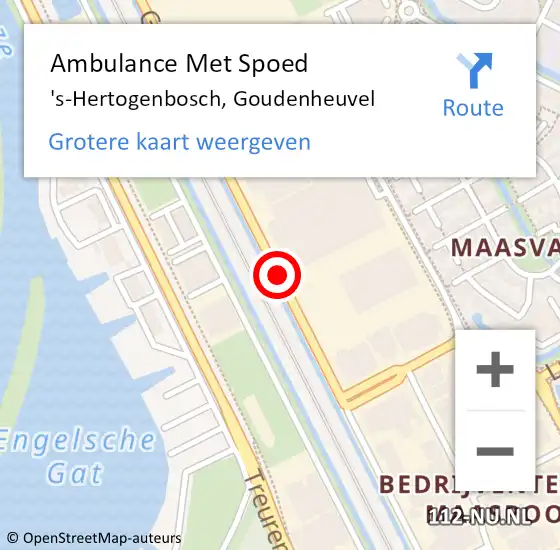 Locatie op kaart van de 112 melding: Ambulance Met Spoed Naar 's-Hertogenbosch, Goudenheuvel op 29 januari 2020 17:58