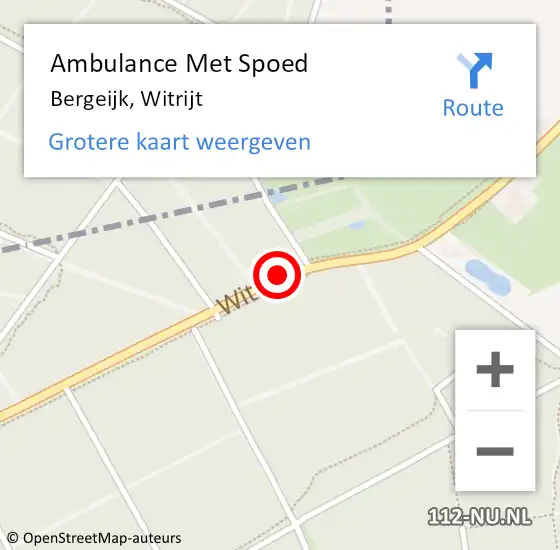 Locatie op kaart van de 112 melding: Ambulance Met Spoed Naar Bergeijk, Witrijt op 29 januari 2020 19:08