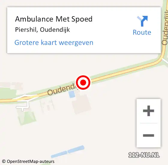 Locatie op kaart van de 112 melding: Ambulance Met Spoed Naar Piershil, Oudendijk op 30 januari 2020 08:28