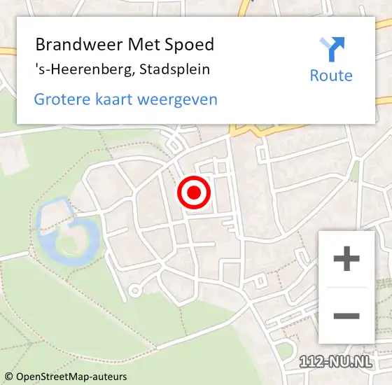 Locatie op kaart van de 112 melding: Brandweer Met Spoed Naar 's-Heerenberg, Stadsplein op 30 januari 2020 08:45