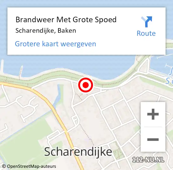 Locatie op kaart van de 112 melding: Brandweer Met Grote Spoed Naar Scharendijke, Baken op 30 januari 2020 11:43