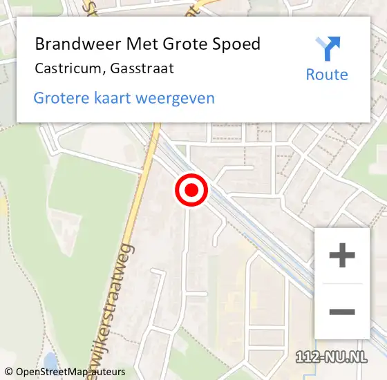 Locatie op kaart van de 112 melding: Brandweer Met Grote Spoed Naar Castricum, Gasstraat op 30 januari 2020 13:01