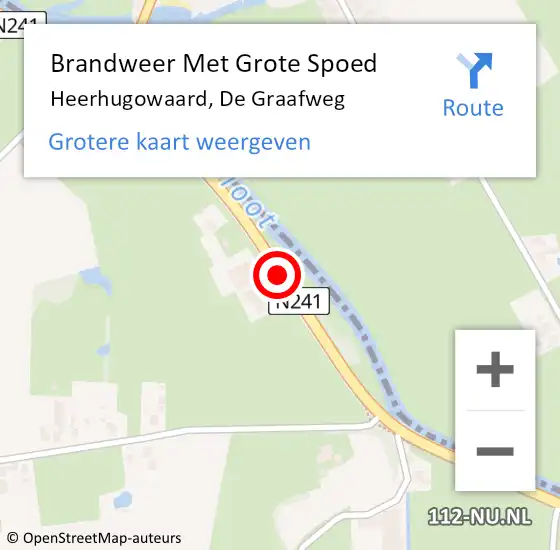 Locatie op kaart van de 112 melding: Brandweer Met Grote Spoed Naar Heerhugowaard, De Graafweg op 30 januari 2020 16:04