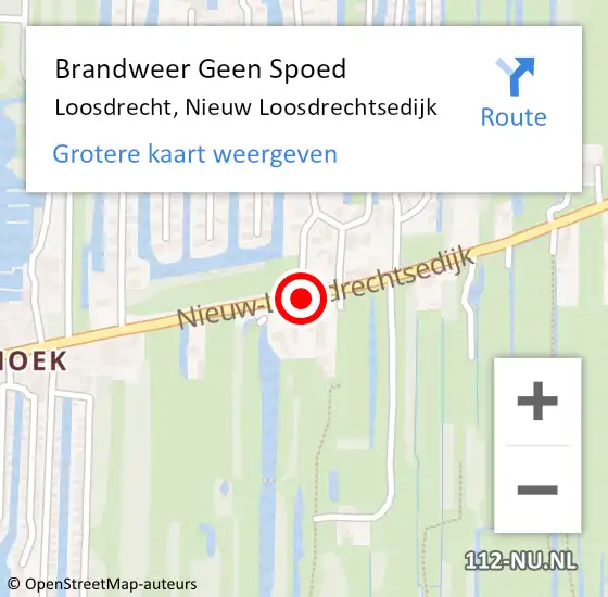 Locatie op kaart van de 112 melding: Brandweer Geen Spoed Naar Loosdrecht, Nieuw Loosdrechtsedijk op 30 januari 2020 18:08