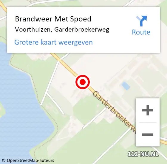 Locatie op kaart van de 112 melding: Brandweer Met Spoed Naar Voorthuizen, Garderbroekerweg op 30 januari 2020 20:30