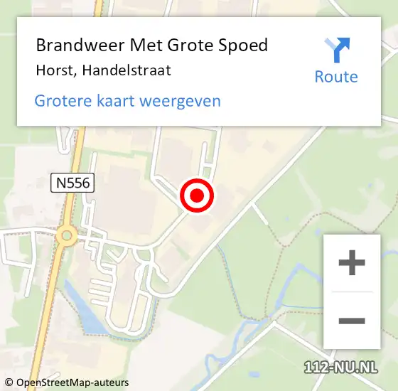 Locatie op kaart van de 112 melding: Brandweer Met Grote Spoed Naar Horst, Handelstraat op 30 januari 2020 22:24