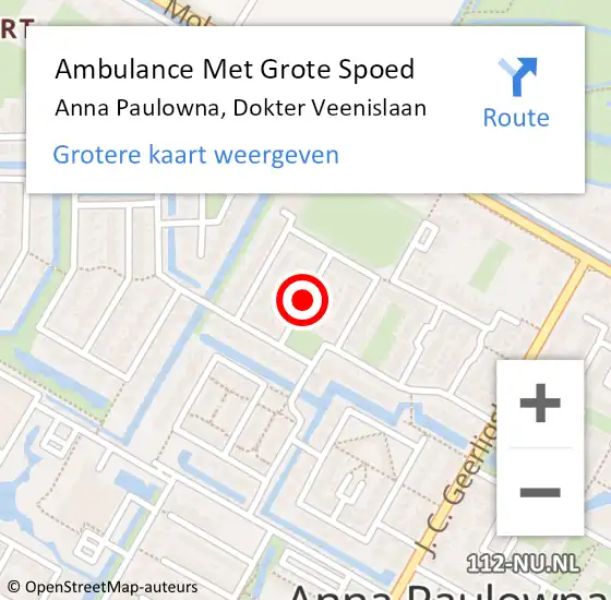 Locatie op kaart van de 112 melding: Ambulance Met Grote Spoed Naar Anna Paulowna, Dokter Veenislaan op 31 januari 2020 07:29