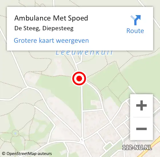 Locatie op kaart van de 112 melding: Ambulance Met Spoed Naar De Steeg, Diepesteeg op 31 januari 2020 11:45