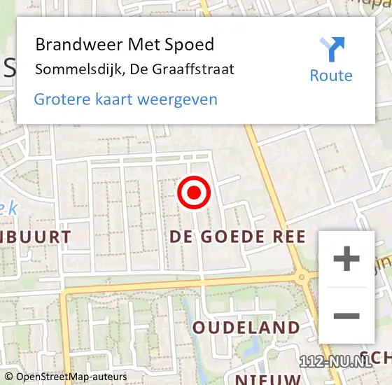 Locatie op kaart van de 112 melding: Brandweer Met Spoed Naar Sommelsdijk, De Graaffstraat op 27 april 2014 01:03