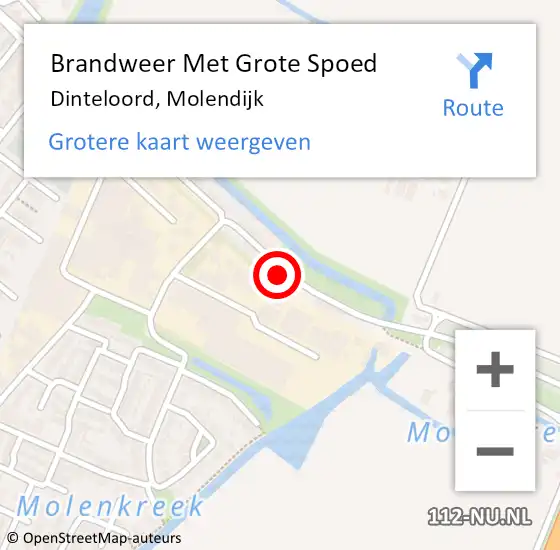 Locatie op kaart van de 112 melding: Brandweer Met Grote Spoed Naar Dinteloord, Molendijk op 31 januari 2020 16:21