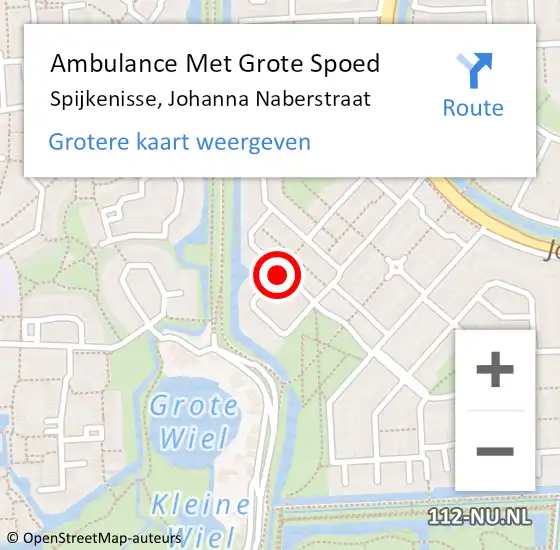 Locatie op kaart van de 112 melding: Ambulance Met Grote Spoed Naar Spijkenisse, Johanna Naberstraat op 1 februari 2020 12:00