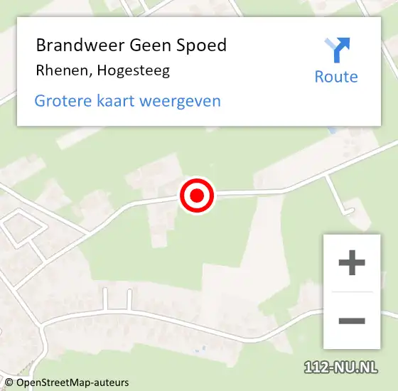 Locatie op kaart van de 112 melding: Brandweer Geen Spoed Naar Rhenen, Hogesteeg op 1 februari 2020 13:41