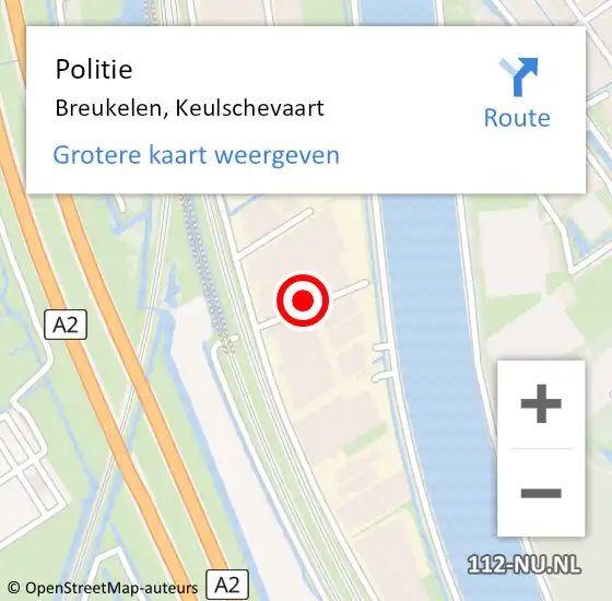 Locatie op kaart van de 112 melding: Politie Breukelen, Keulschevaart op 1 februari 2020 16:02