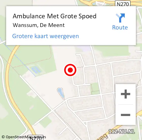 Locatie op kaart van de 112 melding: Ambulance Met Grote Spoed Naar Wanssum, De Meent op 1 februari 2020 17:29