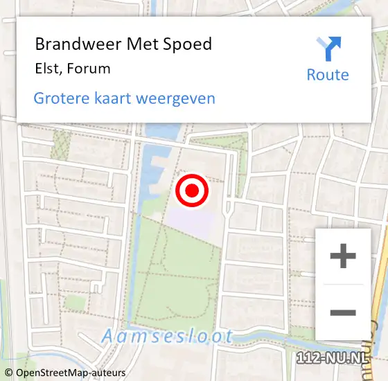 Locatie op kaart van de 112 melding: Brandweer Met Spoed Naar Elst, Forum op 1 februari 2020 20:11