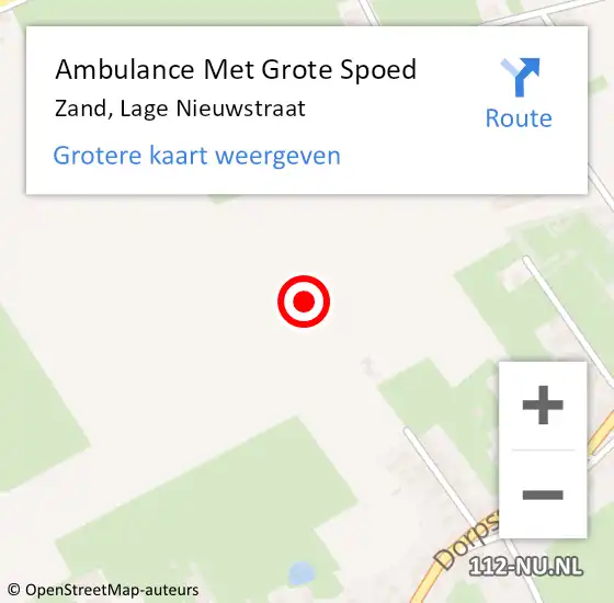 Locatie op kaart van de 112 melding: Ambulance Met Grote Spoed Naar Zand, Lage Nieuwstraat op 3 februari 2020 11:10