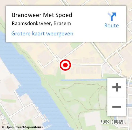 Locatie op kaart van de 112 melding: Brandweer Met Spoed Naar Raamsdonksveer, Brasem op 27 april 2014 13:21