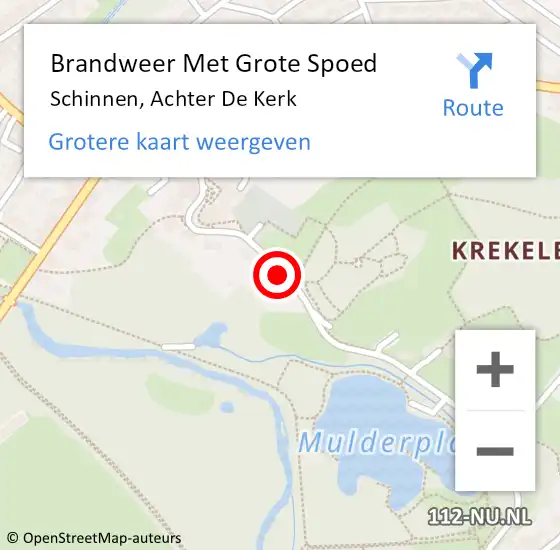 Locatie op kaart van de 112 melding: Brandweer Met Grote Spoed Naar Schinnen, Achter De Kerk op 5 februari 2020 09:35