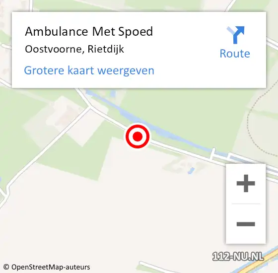 Locatie op kaart van de 112 melding: Ambulance Met Spoed Naar Oostvoorne, Rietdijk op 5 februari 2020 10:02