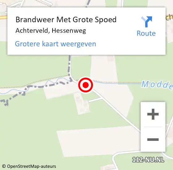 Locatie op kaart van de 112 melding: Brandweer Met Grote Spoed Naar Achterveld, Hessenweg op 5 februari 2020 15:36