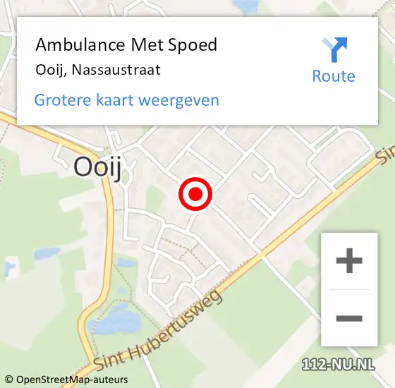 Locatie op kaart van de 112 melding: Ambulance Met Spoed Naar Ooij, Nassaustraat op 5 februari 2020 19:46