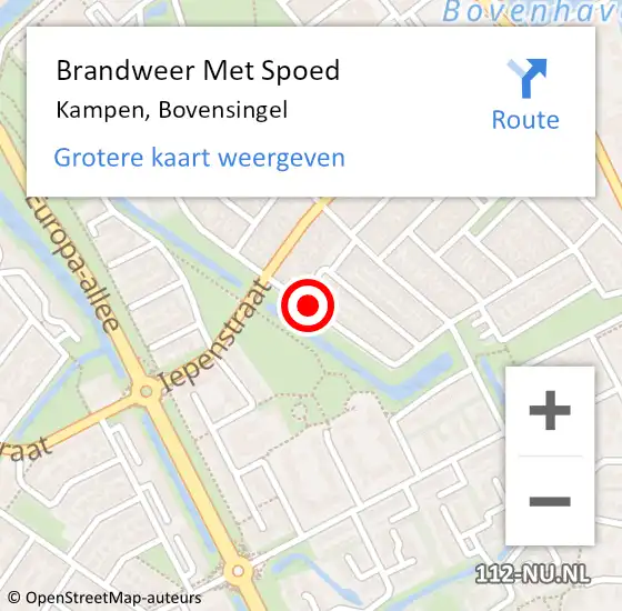 Locatie op kaart van de 112 melding: Brandweer Met Spoed Naar Kampen, Bovensingel op 5 februari 2020 20:03