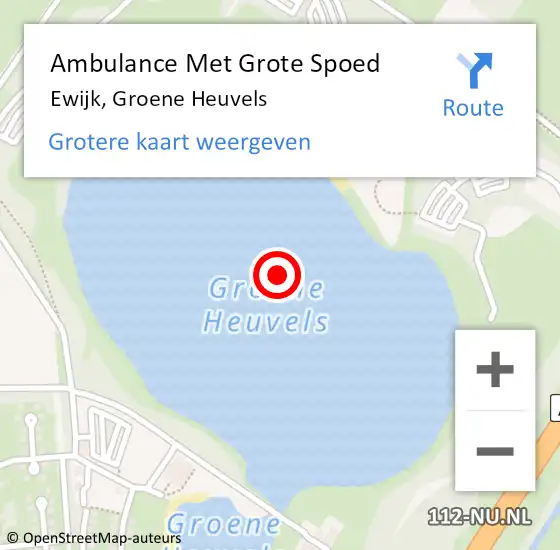Locatie op kaart van de 112 melding: Ambulance Met Grote Spoed Naar Ewijk, Groene Heuvels op 6 februari 2020 10:46