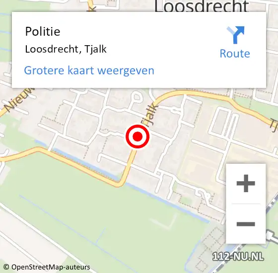 Locatie op kaart van de 112 melding: Politie Loosdrecht, Tjalk op 7 februari 2020 15:35